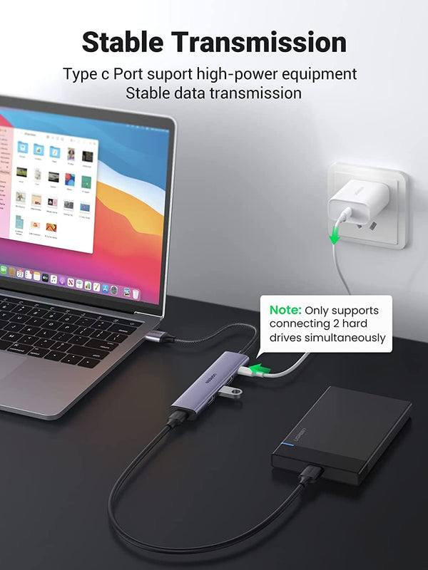 UGREEN 20805 USB 3.0 4-Port Hub with USB-C Power Port Deals499