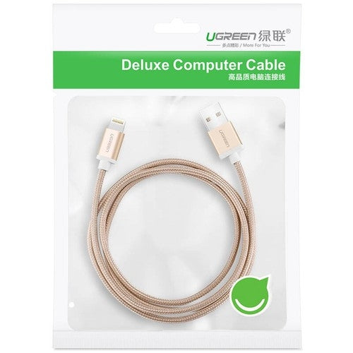 UGREEN 30589 iPhone 8-pin to USB2.0 Sync & Charging Cable 2M Gold Deals499