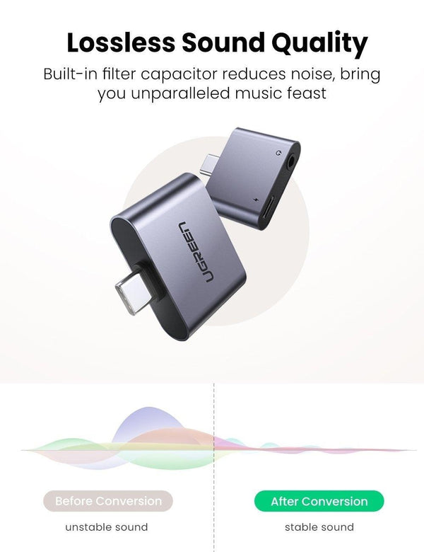 UGREEN 70312 2-in-1 USB C to C and 3.5mm Adapter Deals499