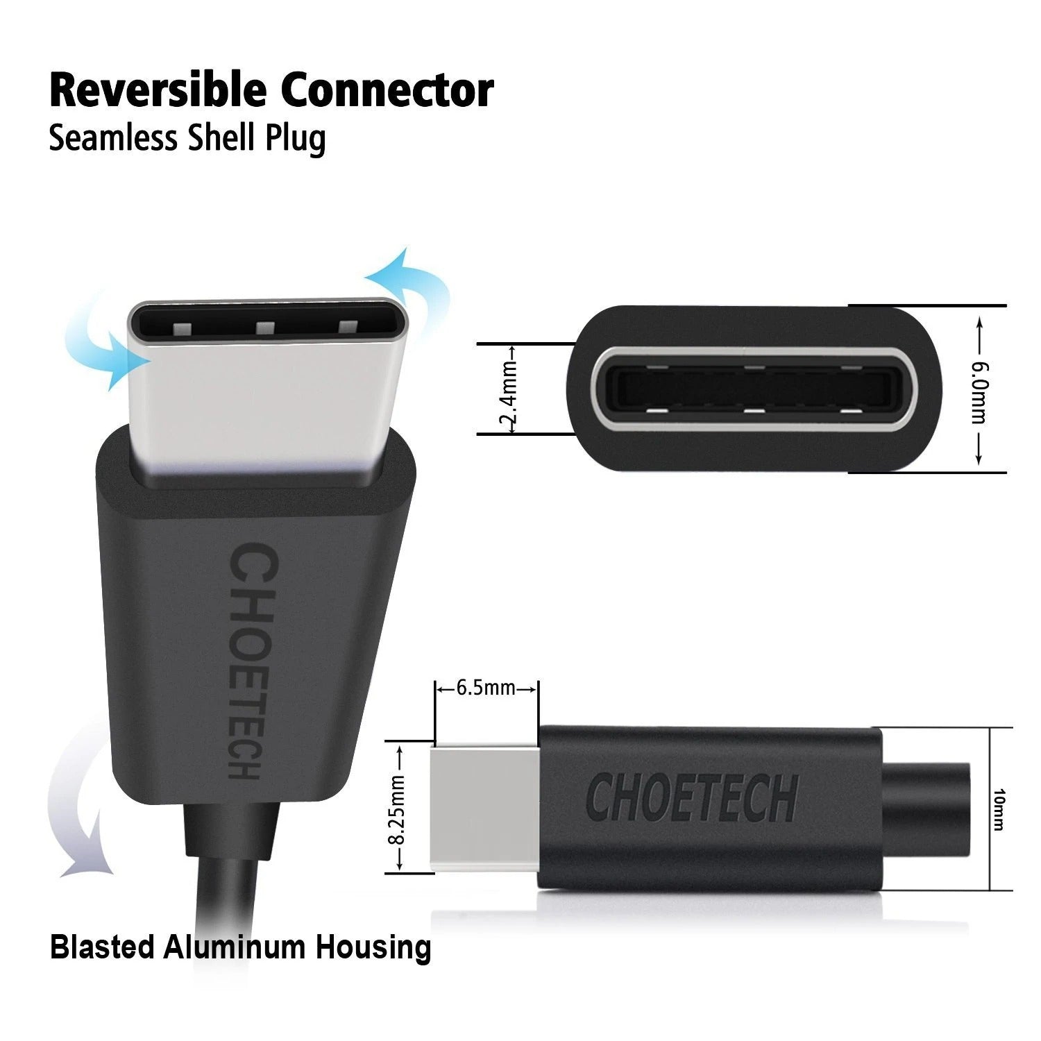 CHOETECH AC0004 USB-A to USB-C Charge & Sync Cable 3M Black Deals499