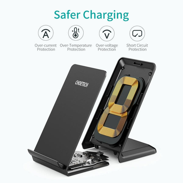 CHOETECH T524S 10W/7.5W Fast Wireless Charging Stand with AC Adapter Deals499