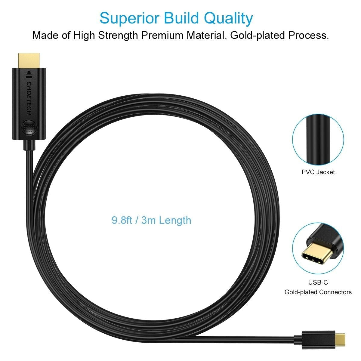 CHOETECH XCH-0030 USB-C To HDMI Cable 3M Deals499