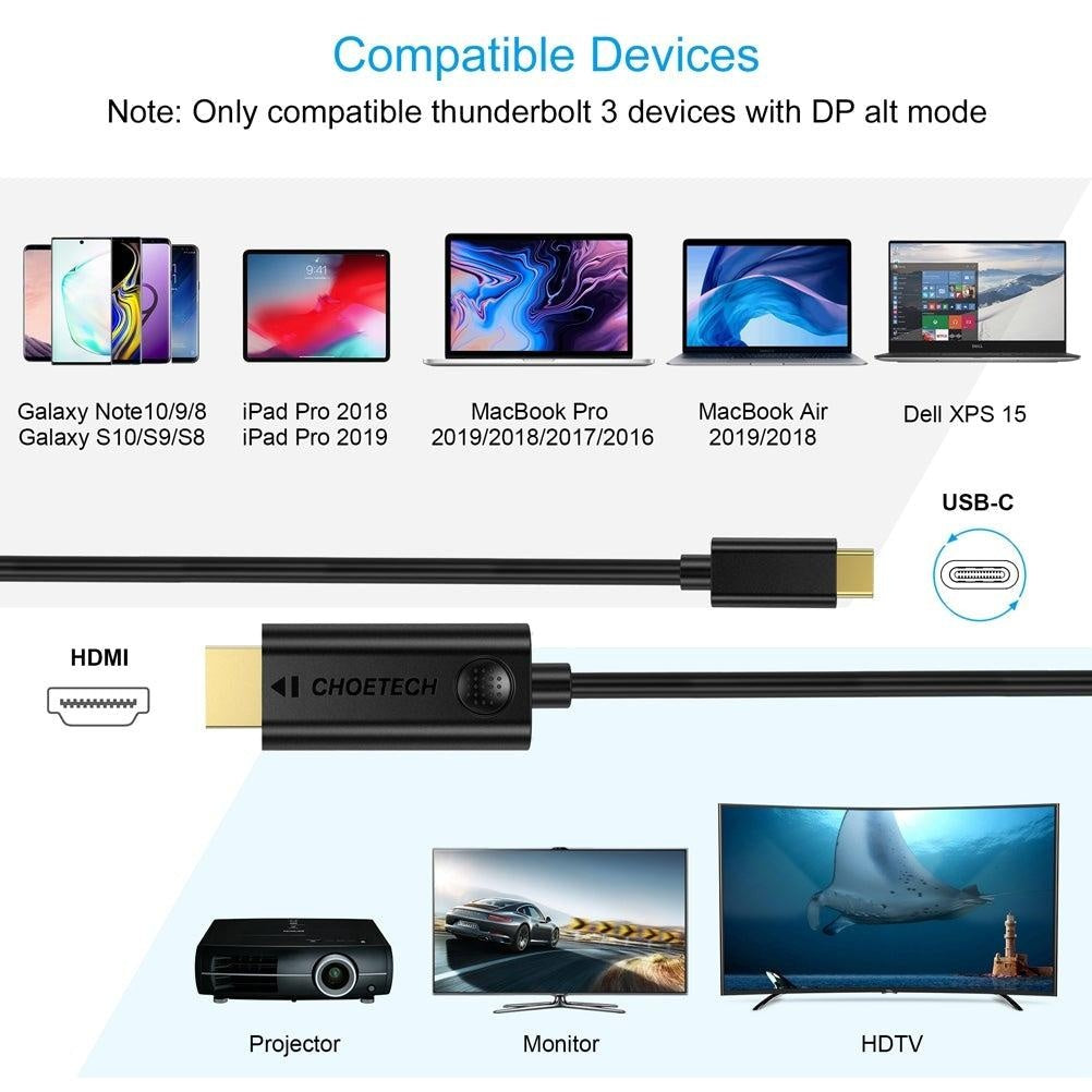 CHOETECH XCH-0030 USB-C To HDMI Cable 3M Deals499