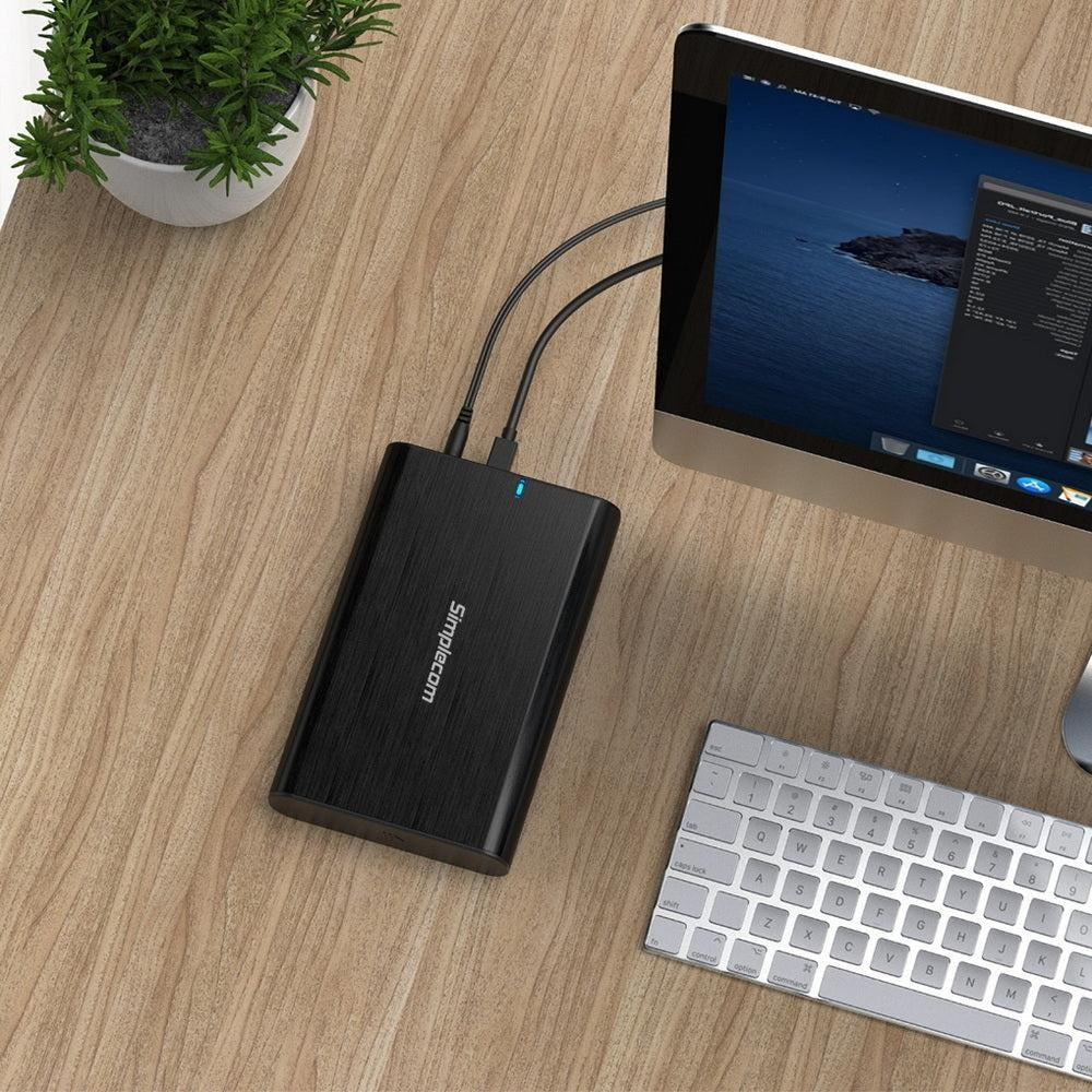 Simplecom SE331 Aluminium 3.5'' SATA to USB-C External Hard Drive Enclosure USB 3.2 Gen1 5Gbps Deals499