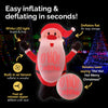 Christmas By Sas 1.8m Self Inflatable LED Jolly Santa Rotating Lights Deals499