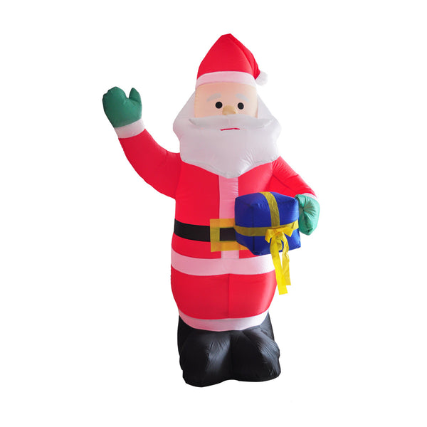 Christmas By Sas 1.8m Self Inflatable LED Waving Santa & Gift Box Deals499