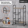 Home Master Kitchen Trolley 2 Tier Stylish Modern Industrial Design 85cm Deals499