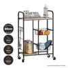 Home Master Kitchen Trolley 2 Tier Stylish Modern Industrial Design 85cm Deals499