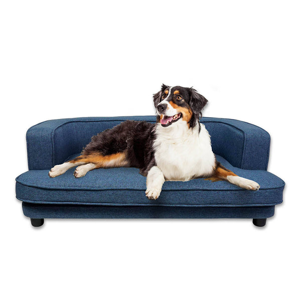 Pet Basic Pet Sofa Bed Stylish Luxurious Sturdy Washable Fabric Blue 98cm Deals499