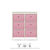 Home Master 6 Drawer Pine Wood Storage Chest Pink Fabric Baskets 70 x 80cm Deals499