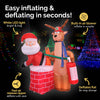 Christmas By Sas 1.5m Santa Stuck In Chimney Built-In Blower LED Lighting Deals499