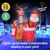 Christmas By Sas 1.5m Santa Stuck In Chimney Built-In Blower LED Lighting Deals499