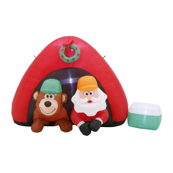 Christmas By Sas 1.8m Santa & Bear Camping Built-In Blower LED Lighting Deals499