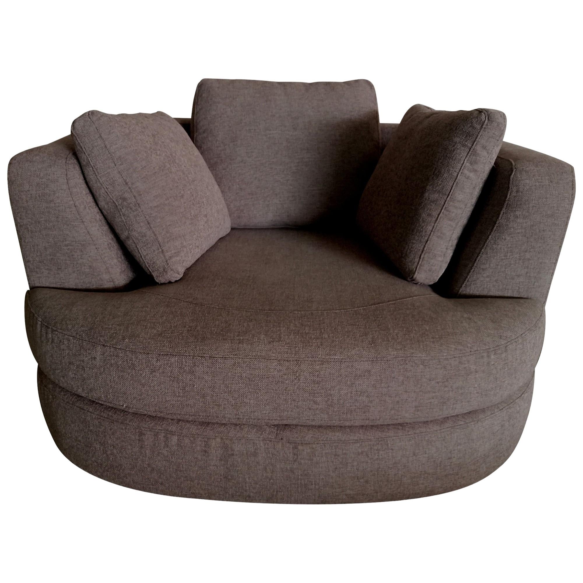 Sunshine Single Sofa Love Chair Fabric Swivel Armchair - Grey Deals499