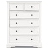 Celosia Tallboy 6 Chest of Drawers Solid Acacia Wood Bed Storage Cabinet - White Deals499