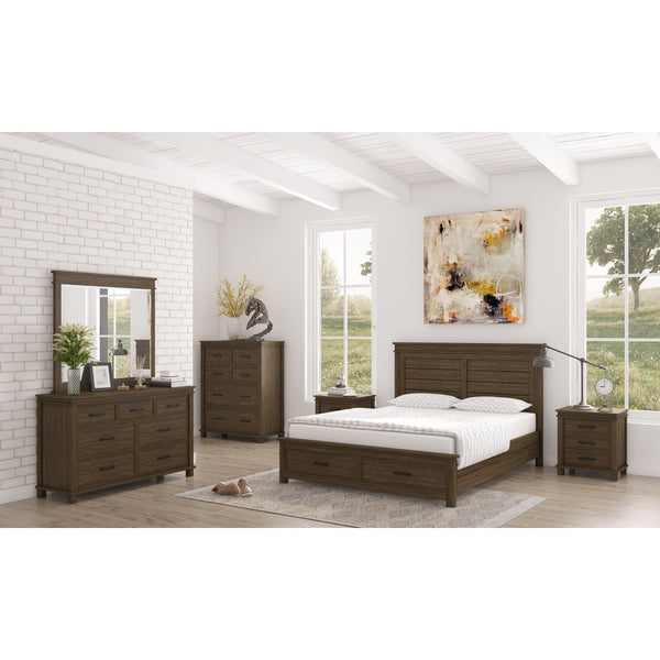 Lily Bed Frame King Size Timber Mattress Base With Storage Drawers - Rustic Grey Deals499