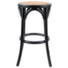 Aster 3pc Round Bar Stools Dining Stool Chair Solid Birch Wood Rattan Seat Black Deals499