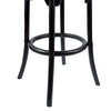 Aster 3pc Round Bar Stools Dining Stool Chair Solid Birch Wood Rattan Seat Black Deals499