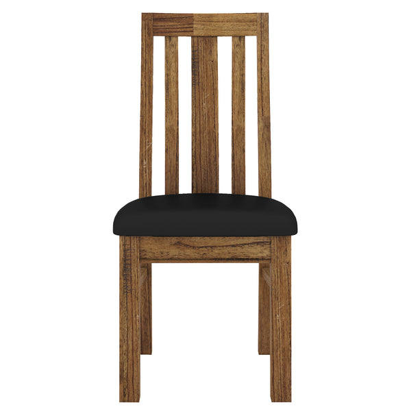 Birdsville PU Seat Dining Chair Set of 2 Solid Ash Wood Dining Furniture -Brown Deals499