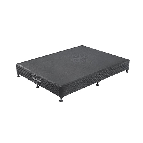 Mattress Base Ensemble Double Size Solid Wooden Slat in Black with Removable Cover Deals499