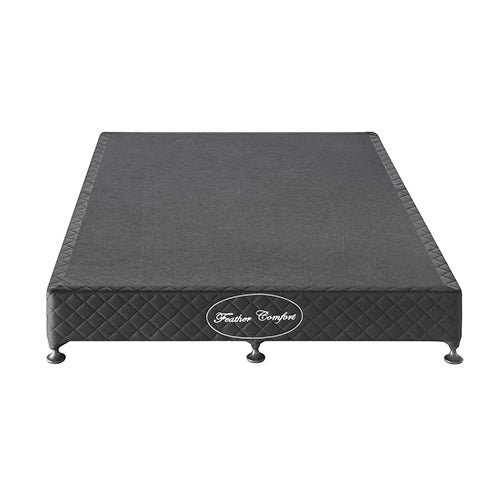 Mattress Base Ensemble Double Size Solid Wooden Slat in Black with Removable Cover Deals499