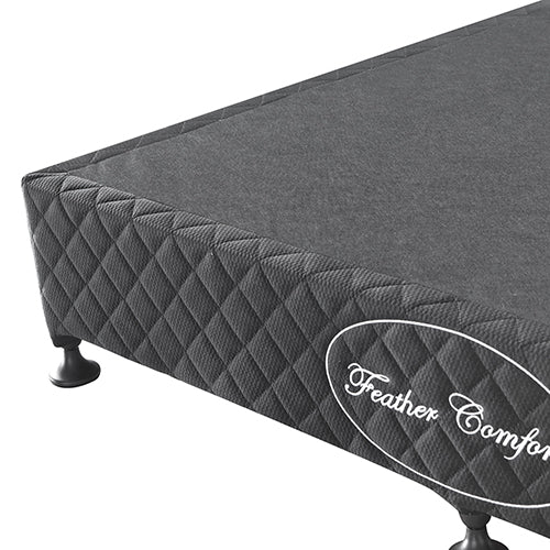 Mattress Base Ensemble Double Size Solid Wooden Slat in Black with Removable Cover Deals499