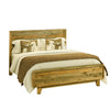 5 Pieces Bedroom Suite King Size in Solid Wood Antique Design Light Brown Bed, Bedside Table , Tallboy & Dresser Deals499