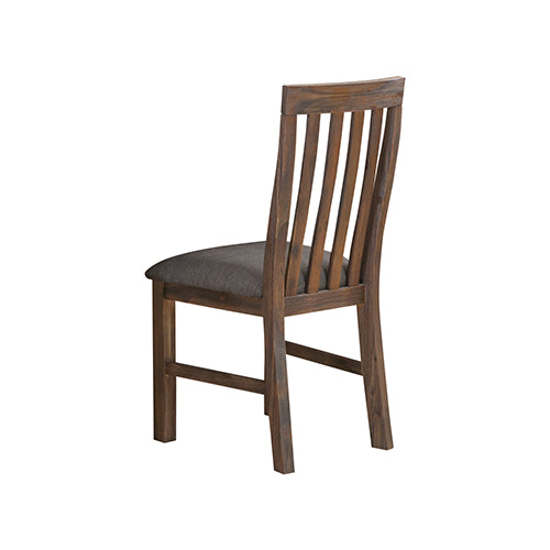 2x Wooden Frame Leatherette in Solid Wood Acacia & Veneer Dining Chairs in Chocolate Colour Deals499