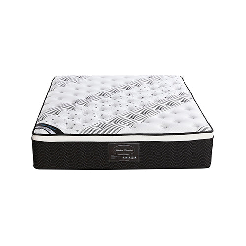 Mattress Euro Top Queen Size Pocket Spring Coil with Knitted Fabric Medium Firm 33cm Thick Deals499