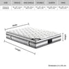 Mattress Euro Top King Size Pocket Spring Coil with Knitted Fabric Medium Firm 34cm Thick Deals499