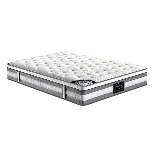 Mattress Euro Top Single Size Pocket Spring Coil with Knitted Fabric Medium Firm 34cm Thick Deals499