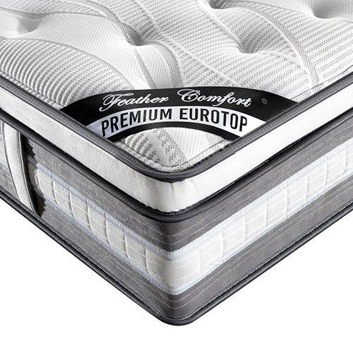 Mattress Euro Top Single Size Pocket Spring Coil with Knitted Fabric Medium Firm 34cm Thick Deals499