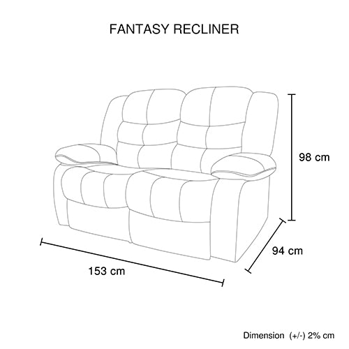 3+2 Seater Recliner Sofa In Faux Leather Lounge Couch in Brown Deals499