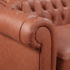 3+2 Seater Brown Sofa Lounge Chesterfireld Style Button Tufted in Faux Leather Deals499