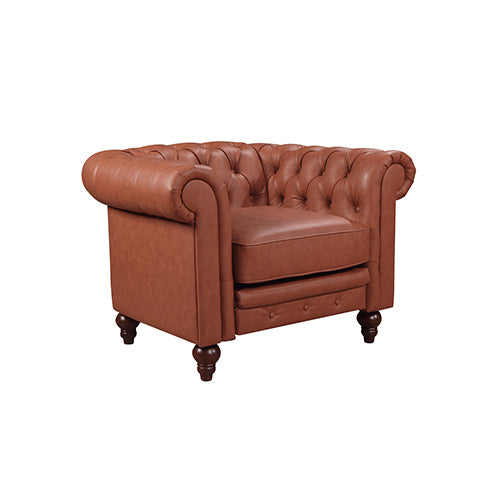 3+2+1 Seater Brown Sofa Lounge Chesterfireld Style Button Tufted in Faux Leather Deals499