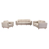 3+2 Seater Sofa Beige Fabric Lounge Set for Living Room Couch with Wooden Frame Deals499