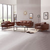 3+2Seater Sofa Brown Leather Lounge Set for Living Room Couch with Wooden Frame Deals499