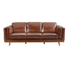 3+2Seater Sofa Brown Leather Lounge Set for Living Room Couch with Wooden Frame Deals499