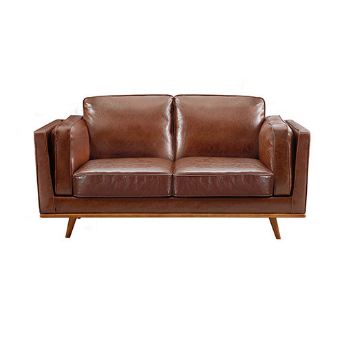 3+2Seater Sofa Brown Leather Lounge Set for Living Room Couch with Wooden Frame Deals499