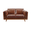 3+2Seater Sofa Brown Leather Lounge Set for Living Room Couch with Wooden Frame Deals499