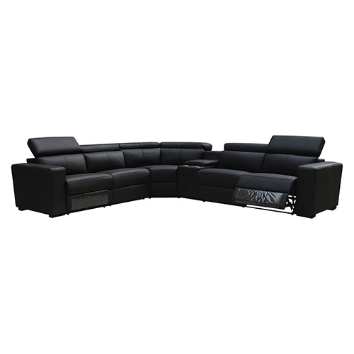 6 Seater Real Later sofa Black Color Lounge Set for Living Room Couch with Adjustable Headrest Deals499