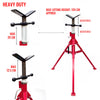 Folding Jack Stand 120cm Heavy Duty V Head Pipe Stand Adjustable Height 1.25 Ton from Deals499 at Deals499