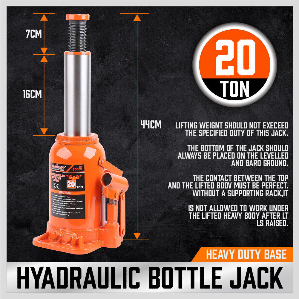 20 Ton (40000lb) Air Hydraulic Bottle Jack Pneumatic Heavy Duty Truck Repair from Deals499 at Deals499