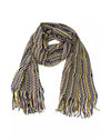 Fringed Geometric Fantasy Scarf with Multicolor Design One Size Women from Deals499 at Deals499