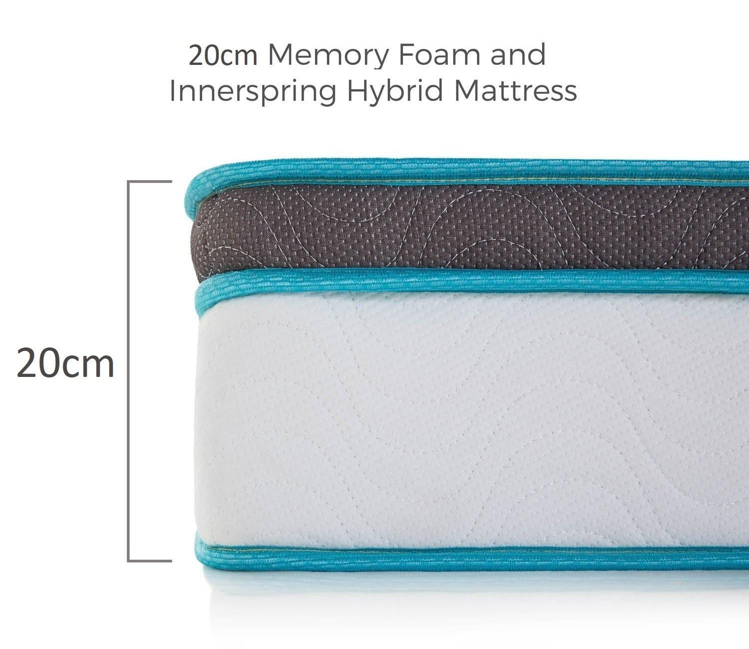 Palermo Single 20cm Memory Foam and Innerspring Hybrid Mattress Deals499