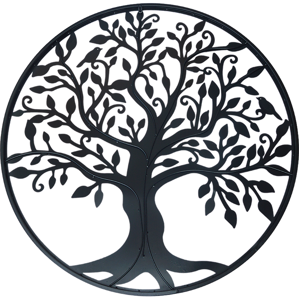 Black Tree of Life Wall Art Hanging Metal Iron Sculpture Garden 99cm Deals499