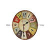 Large Colourful Wall Clock Kitchen  Office Retro Timepiece Deals499