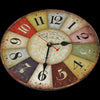 Large Colourful Wall Clock Kitchen  Office Retro Timepiece Deals499