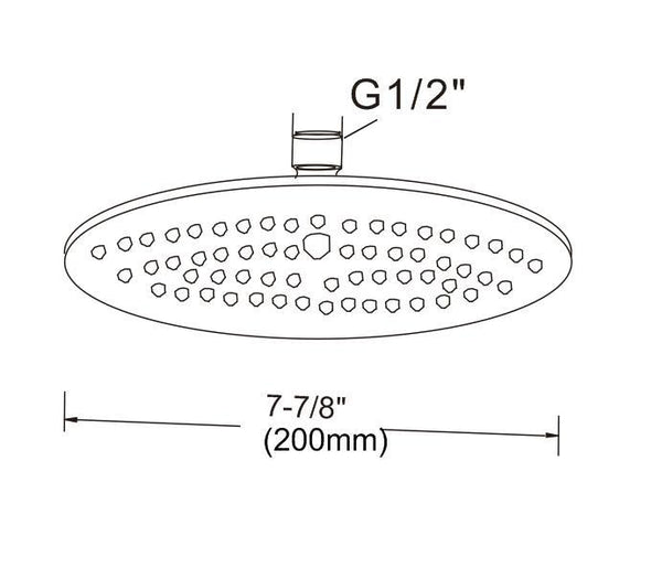 200mm Shower Head Round 304SS Polished Chrome Finish Deals499