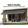 Outdoor Folding Arm Awning Retractable Sunshade Canopy Grey 3.0m x 2.5m Deals499